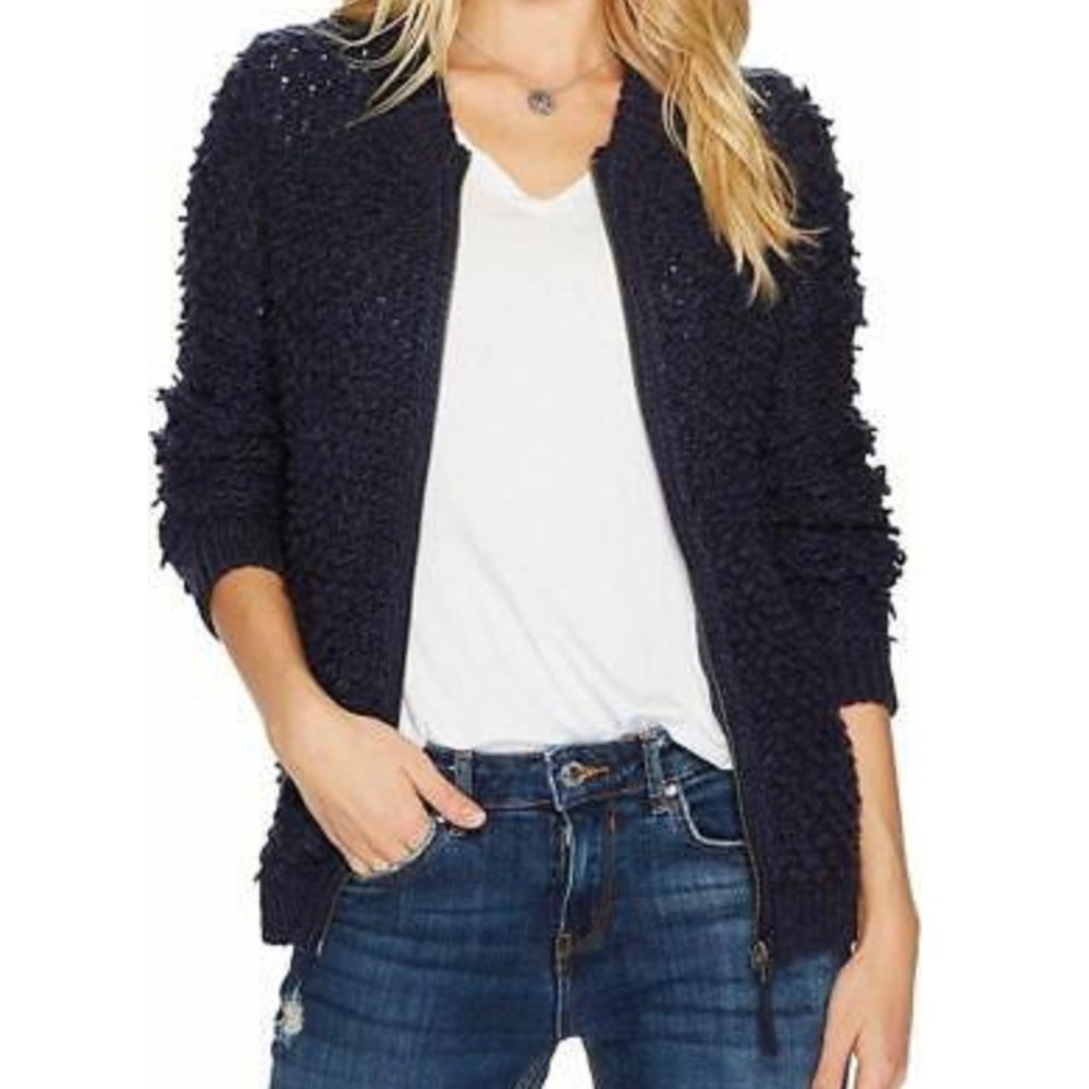 ⭐️HOST PICK⭐️ Lucky Brand Navy Bomber Sweater